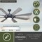 Vaxcel Indoor Outdoor Ceiling Fan, DC Motor Burlington 68-in Large Slate Gray LED F0113 - alternate 4